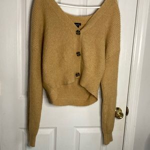 Brown off the shoulder sweater